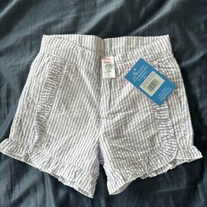Purple seersucker rufflebutts girls shorts size 5